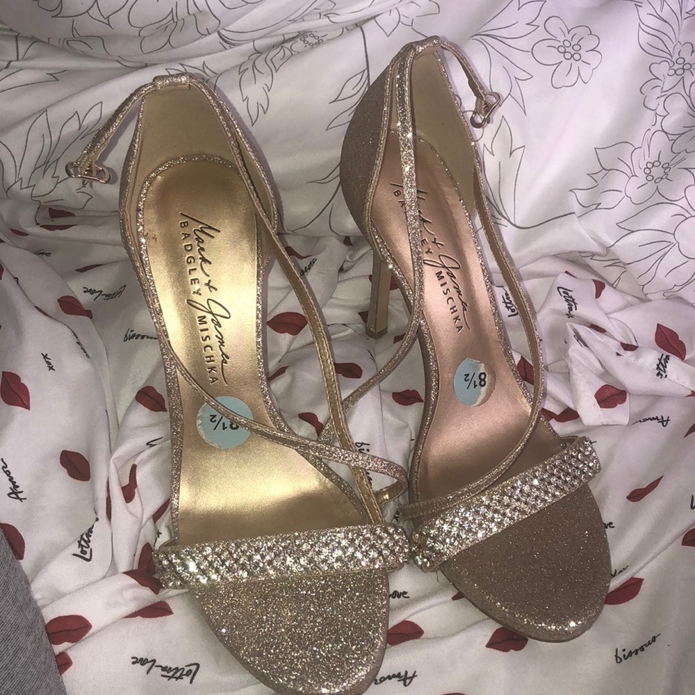 Gold Badgley Mischa Heels